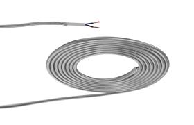 D0520  Cavo 1m Silver Braided 2 Core 0.75mm Cable